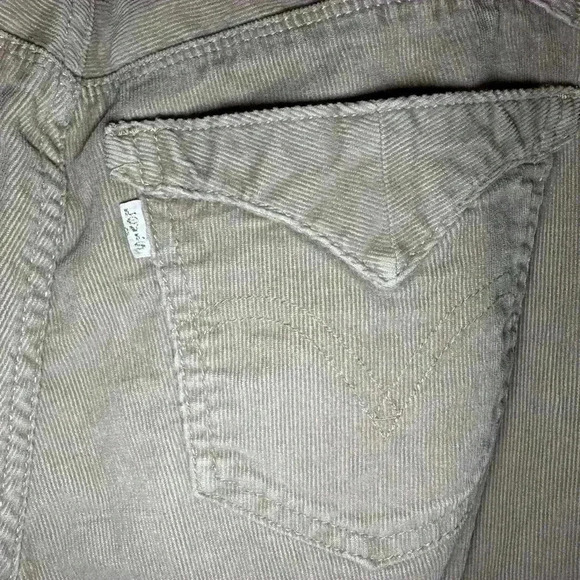 Levi’s 505 Straight Leg Silver Tab Ladies Tan Corduroy Jeans size 4M W27 L32 - Picture 5 of 8